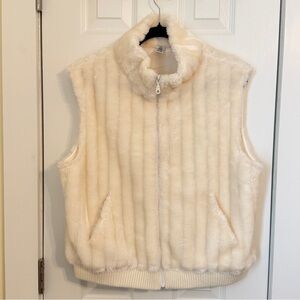 Mixit White Faux Fur Vest